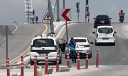 O üst geçitte kaza eksik olmuyor!