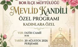 Bor İlçe Müftülüğü'nden kadınlara özel Mevlid Kandili programı