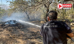 Niğde’de korkutan bahçe yangını
