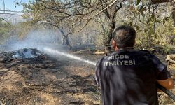 Niğde’de korkutan bahçe yangını