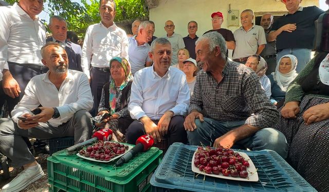 Özgür Özel, Niğde'de kiraz üreticileriyle bir araya geldi