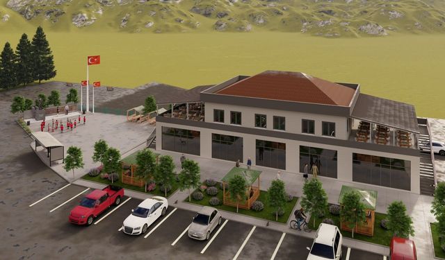 Aktaş Belde meydanına dönüşüm: Yıkılan binanın yerine dev ticaret ve sosyal tesis kompleksi yapılıyor