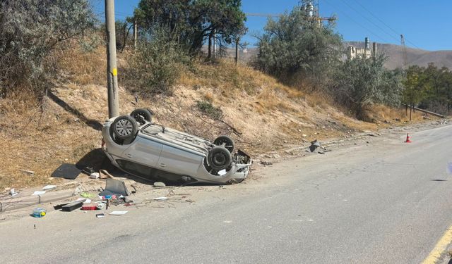 Niğde’de otomobil takla attı: sürücü yaralandı