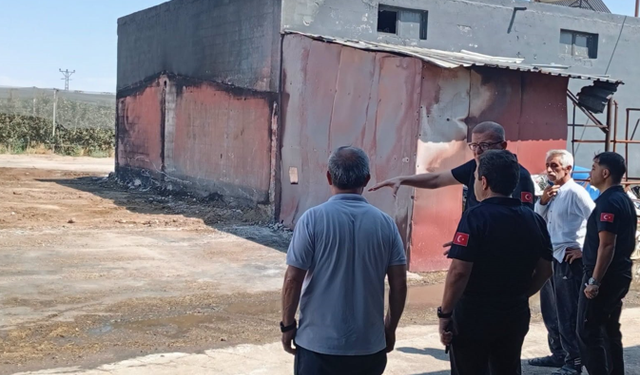 Çukurkuyu’da yangından zarar gören hayvancılık işletmesine ziyaret