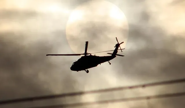 Çalışma yapan helikopter düştü!