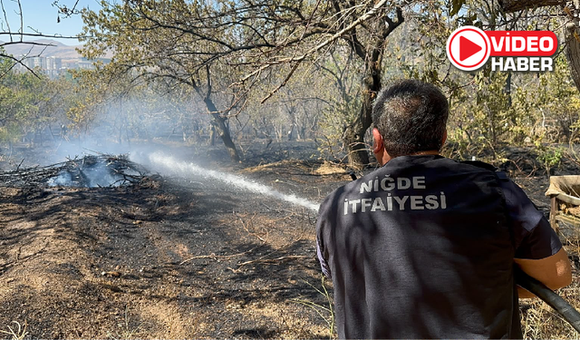 Niğde’de korkutan bahçe yangını