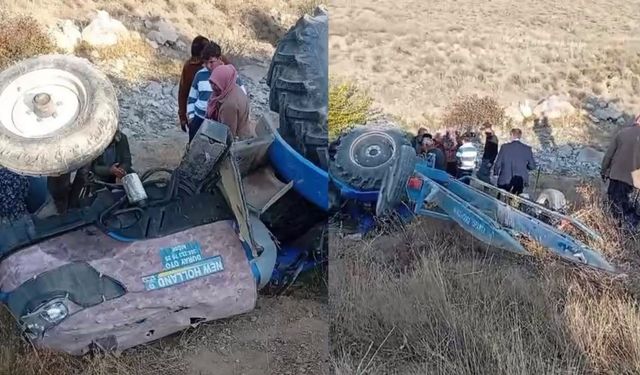 Niğde’de devrilen traktörün sürücüsü ağır yaralandı