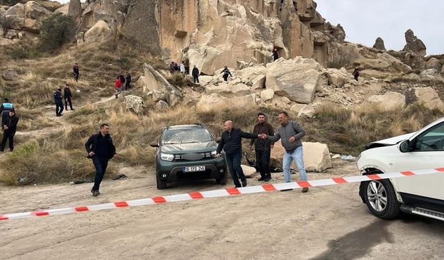 Nevşehir'de peribacası yıkıldı
