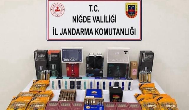 Niğde’de gümrük kaçağı ürünler ele geçirildi