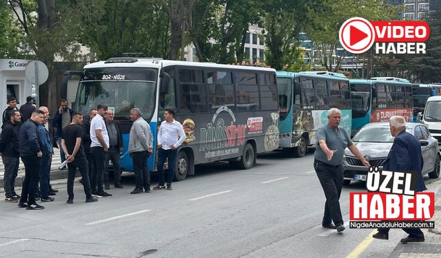 Niğde'de ulaşım krizi! Bor otobüsçüleri kontak kapatarak isyan etti