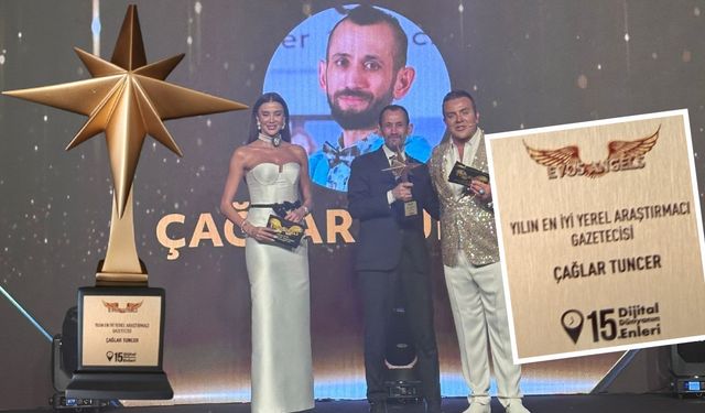 Niğde Anadolu Haber Muhabiri Çağlar Tuncer ödülüyle tarihe geçti