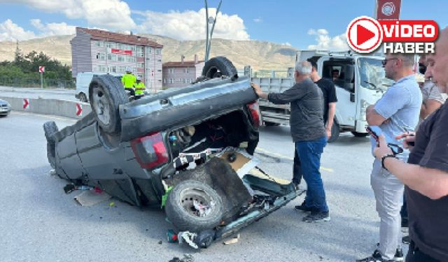 Niğde’de takla atan otomobilde 1 kişi yaralandı