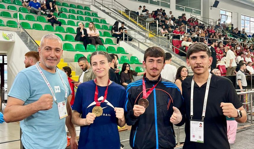 Rize’de ringden iki madalya