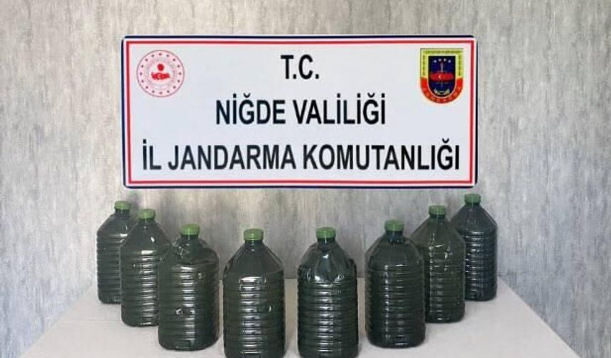 Bor’da 40 litre etil alkol ele geçirildi