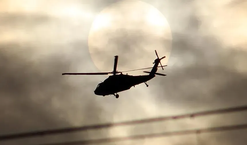 Çalışma yapan helikopter düştü!