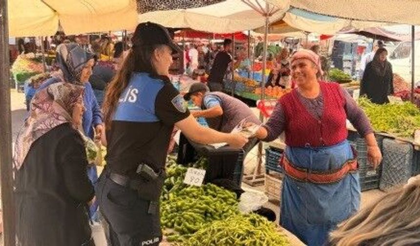 Polisten dolandırıcılığa karşı saha denetimi ve bilinçlendirme çalışması