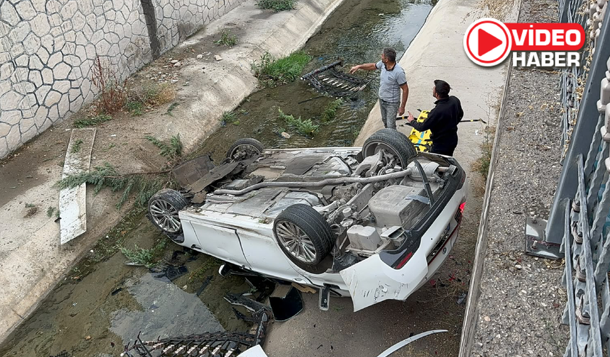 Niğde’de otomobil kanala uçtu