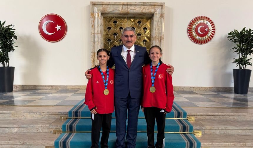 Balkan Şampiyonu sporculardan TBMM ziyareti