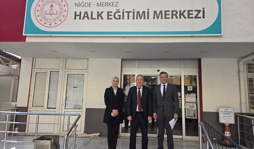 Niğde İl Millî Eğitim Müdürlüğü AR-GE Biriminden Halk Eğitimi Merkezine ziyaret