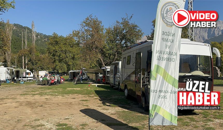 Niğdeli kampçılar Belemedik’te sonbaharın tadını çıkardı