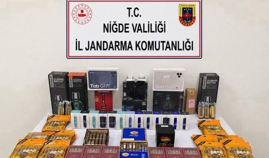 Niğde’de gümrük kaçağı ürünler ele geçirildi