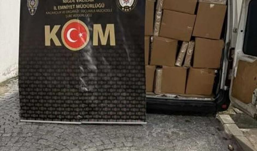 Niğde’de 6 milyon lira değerinde kaçak makaron ele geçirildi